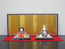 Load image into Gallery viewer, Junkei gokujyo(with Byobu)<br><small>Hina dolls Kimekomi (wooden)</small>